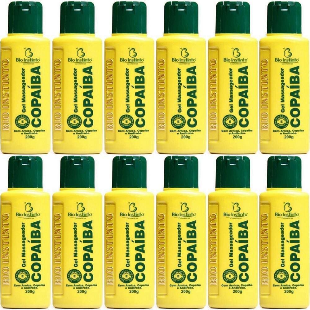 Kit Com 12 Gel Copaíba Bio Instinto Com Arnica, Copaiba
