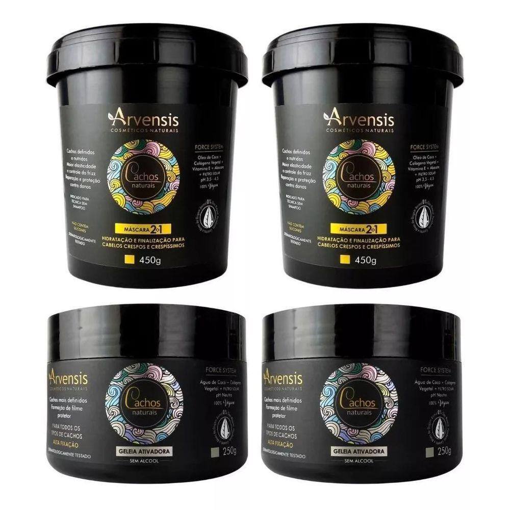 Kit Arvensis 2 Máscaras 2X1 450G 2 Geleias Alta Fixação 250G