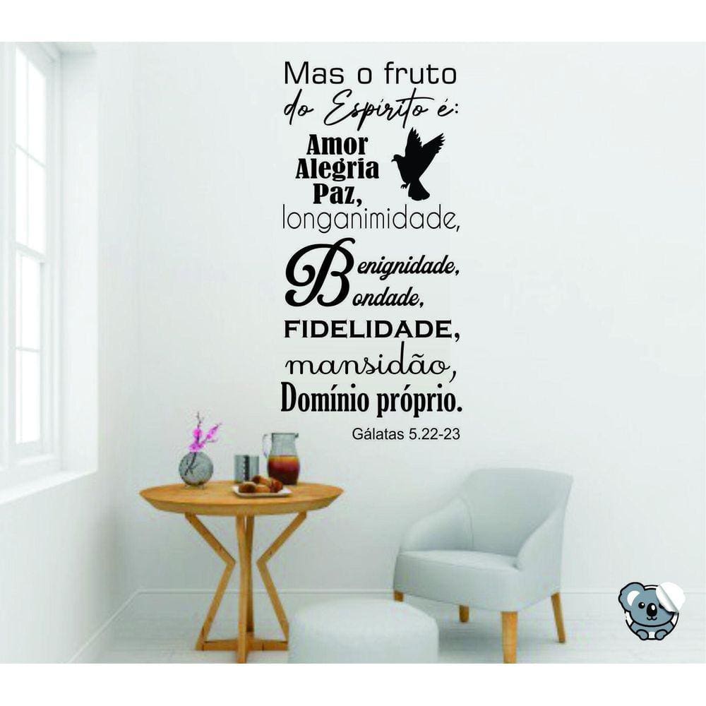 Adesivo De Parede Versículos Galatas 5:22 - Frases Biblicas