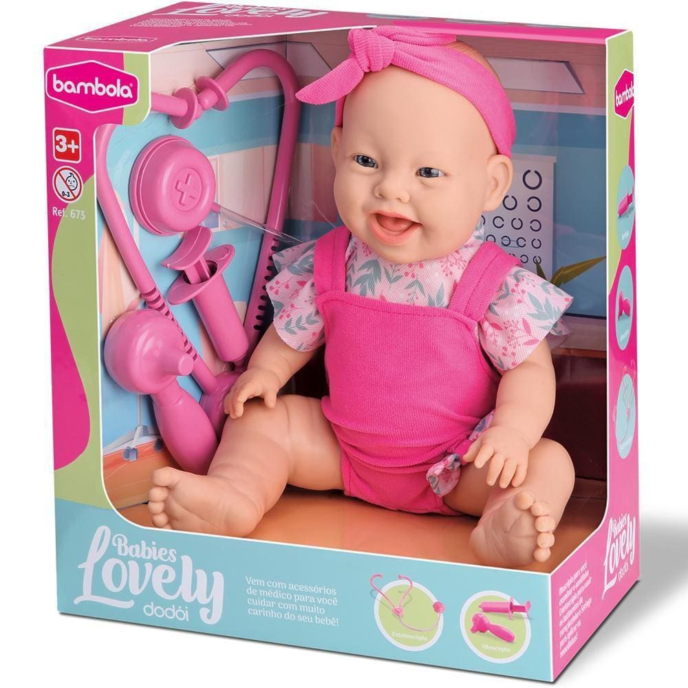 Boneca Babies Lovely Dodoi Com Acessorios - Bambola - 768