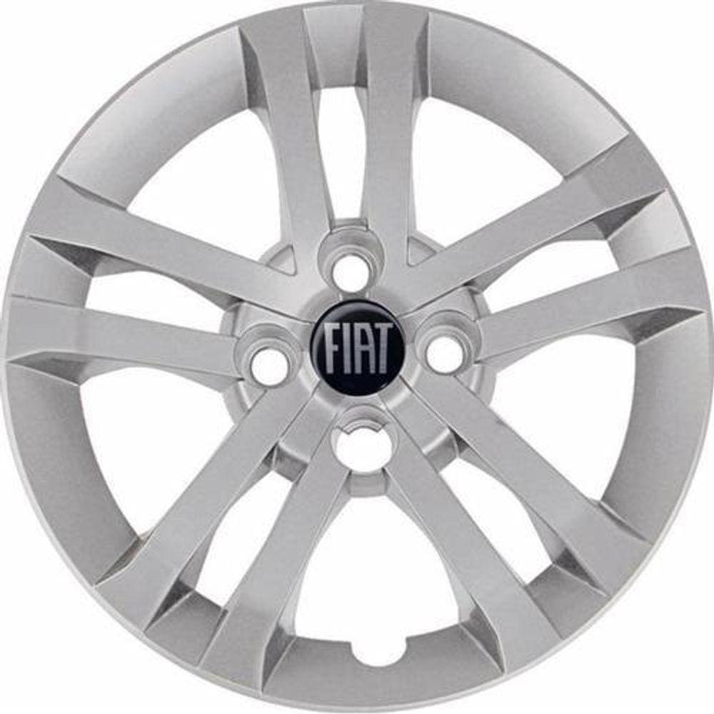 Jogo Calota Fiat Argo 2020 2021 Aro 14 Com Emblema Resinado