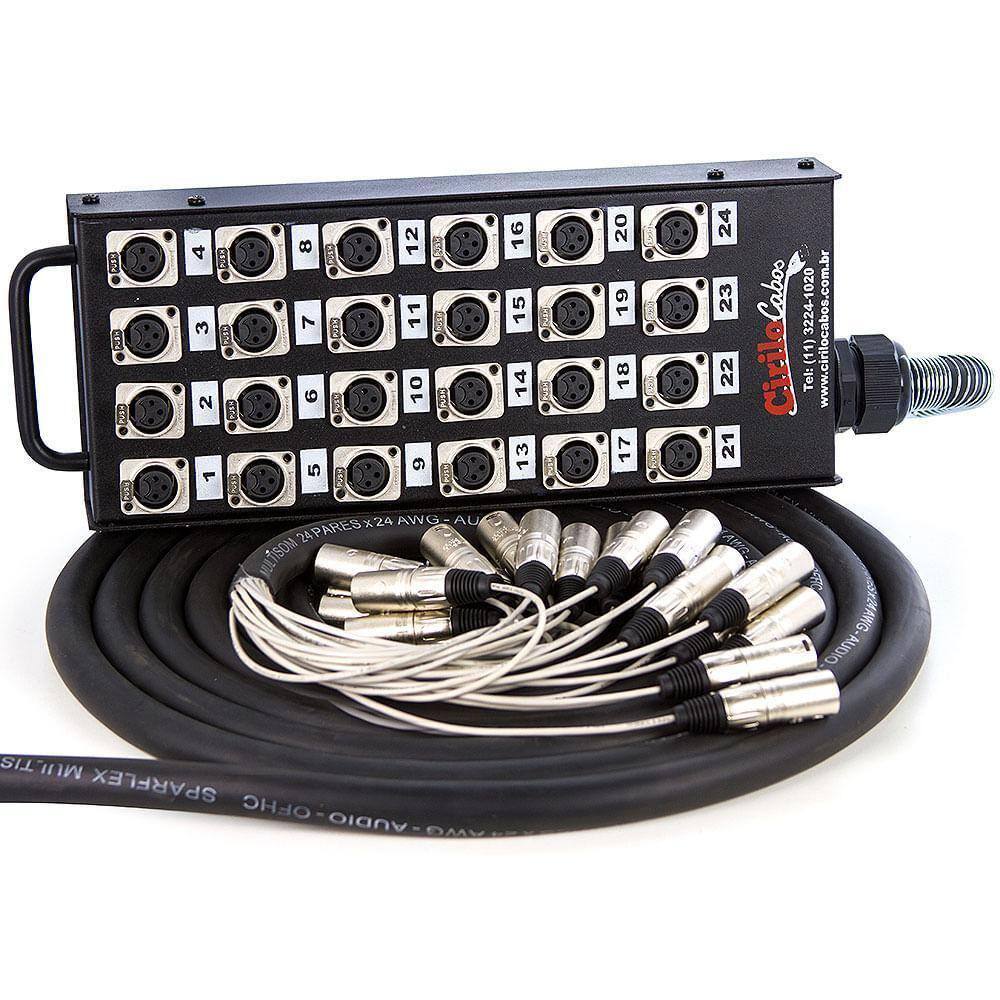 Medusa 24 Vias Montada Conectores Santo Angelo - 15 Mt