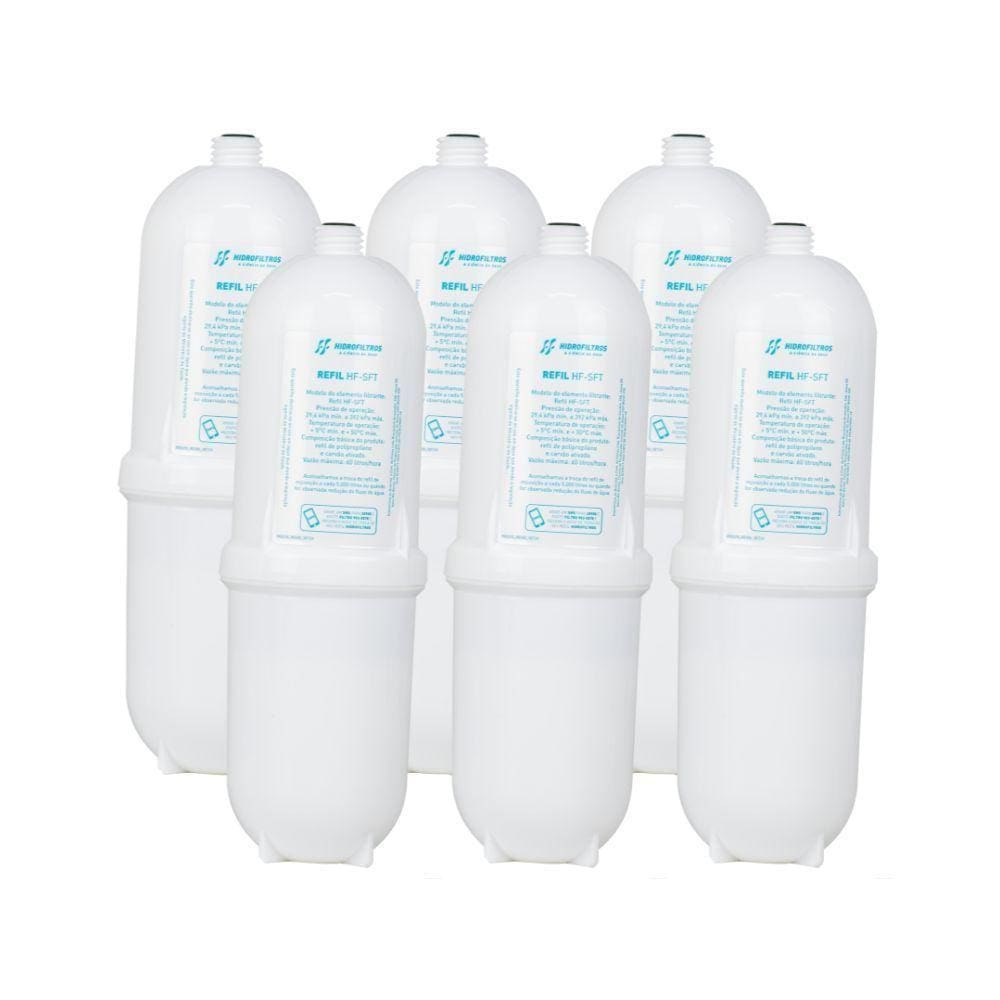 Kit 6 Refil Vela Filtro Purificador Água Bebedouro Soft