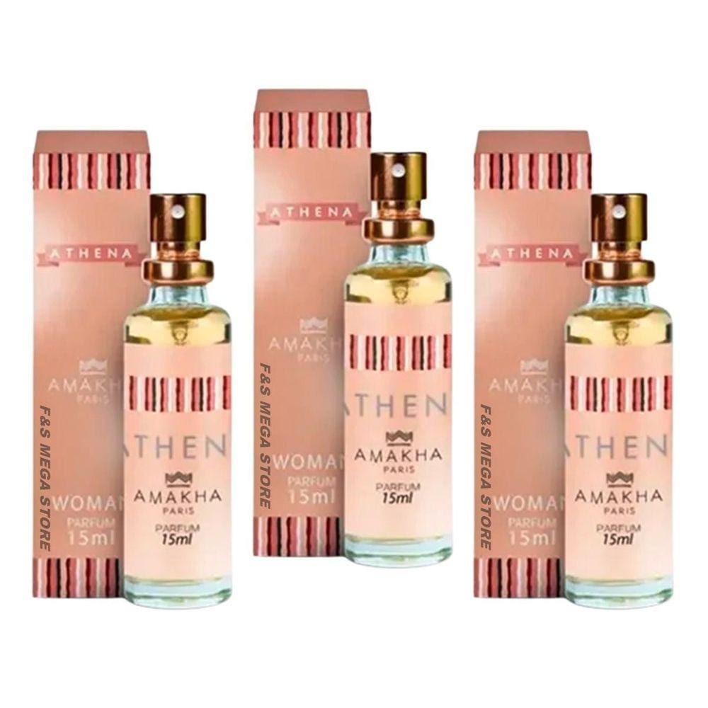 Kit 3 Perfume Athena Amakha Paris Feminino Bolso Bolsa