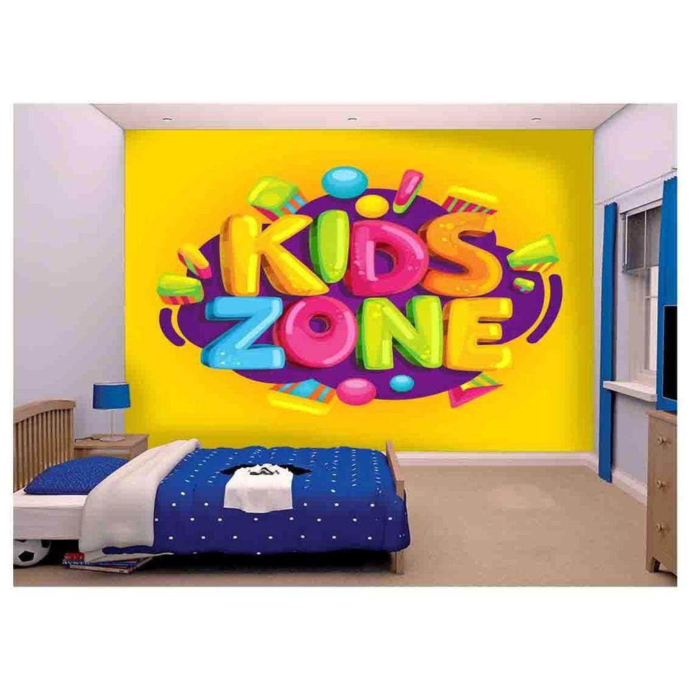 Papel De Parede Kids Zone Brinquedoteca Azs128