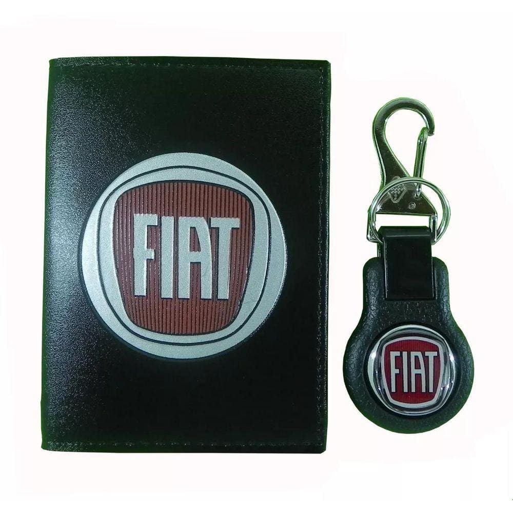 Porta documento de carro modelo fiat com chaveiro