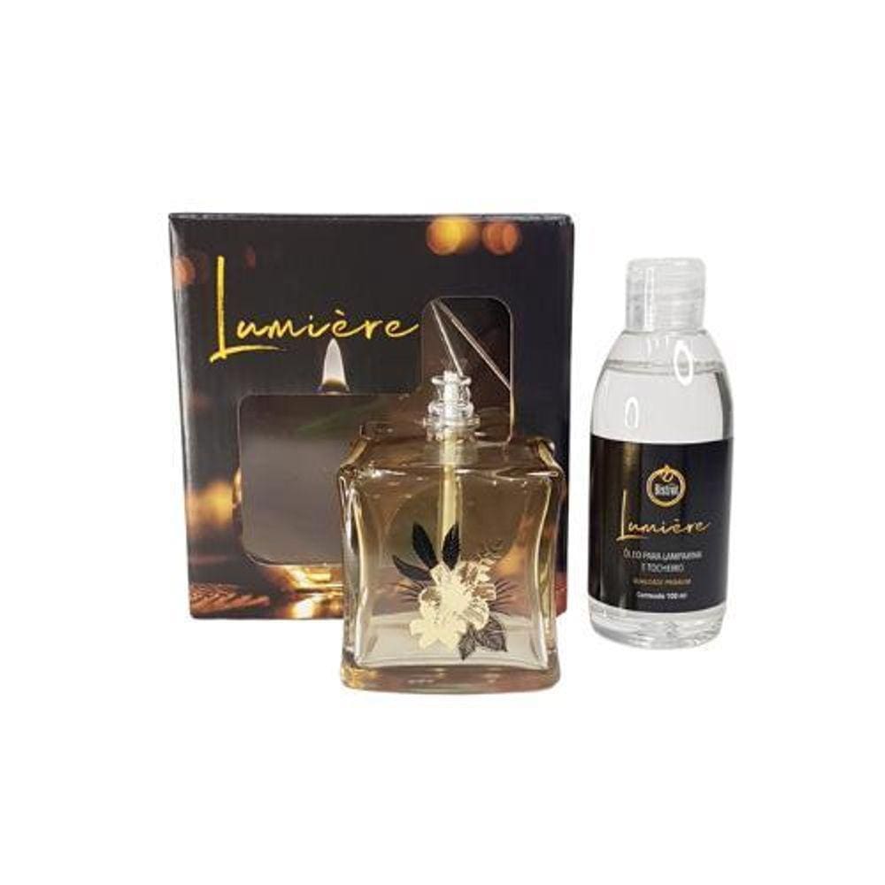 Kit Lamparina Decorativa Quatro Estações Com Fluido 100Ml