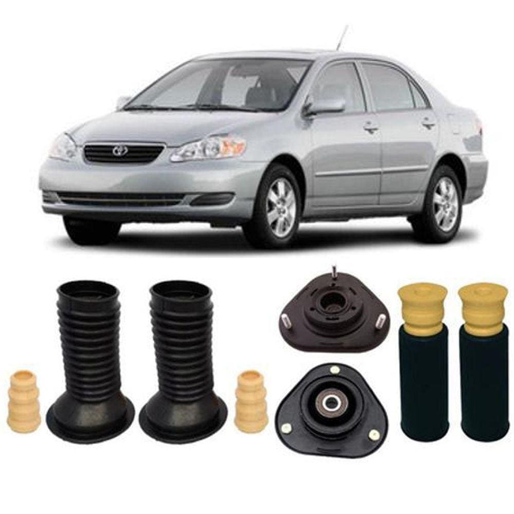 Kit Coxim Suspensão Dianteira Traseira Corolla 2003 Até 2007