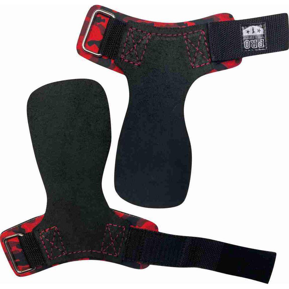 Hand Grip Couro Camuflado Vermelho Tamanho M