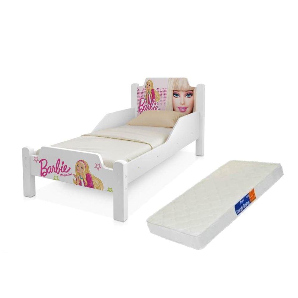 Caminha infantil da barbie quarto menina com colchão