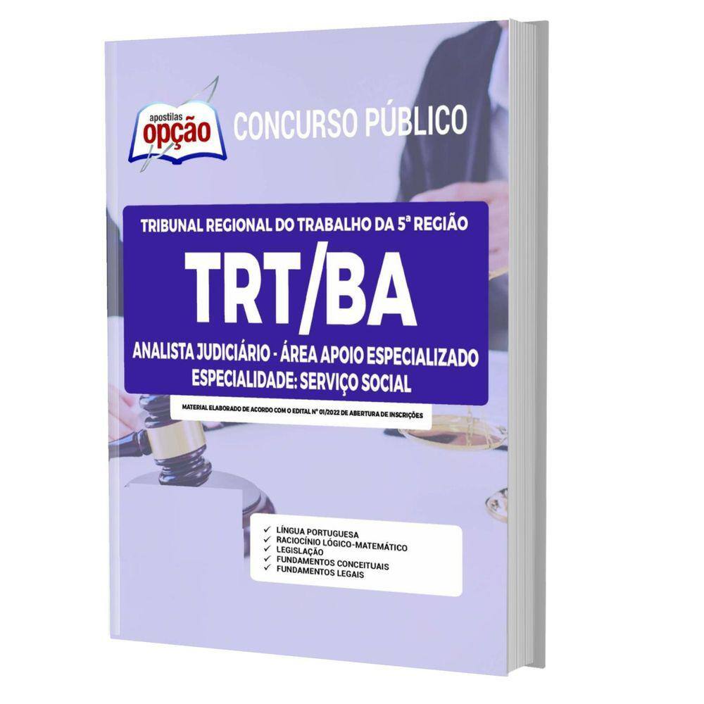 Apostila Trt Ba - Analista Judiciário Serviço Social