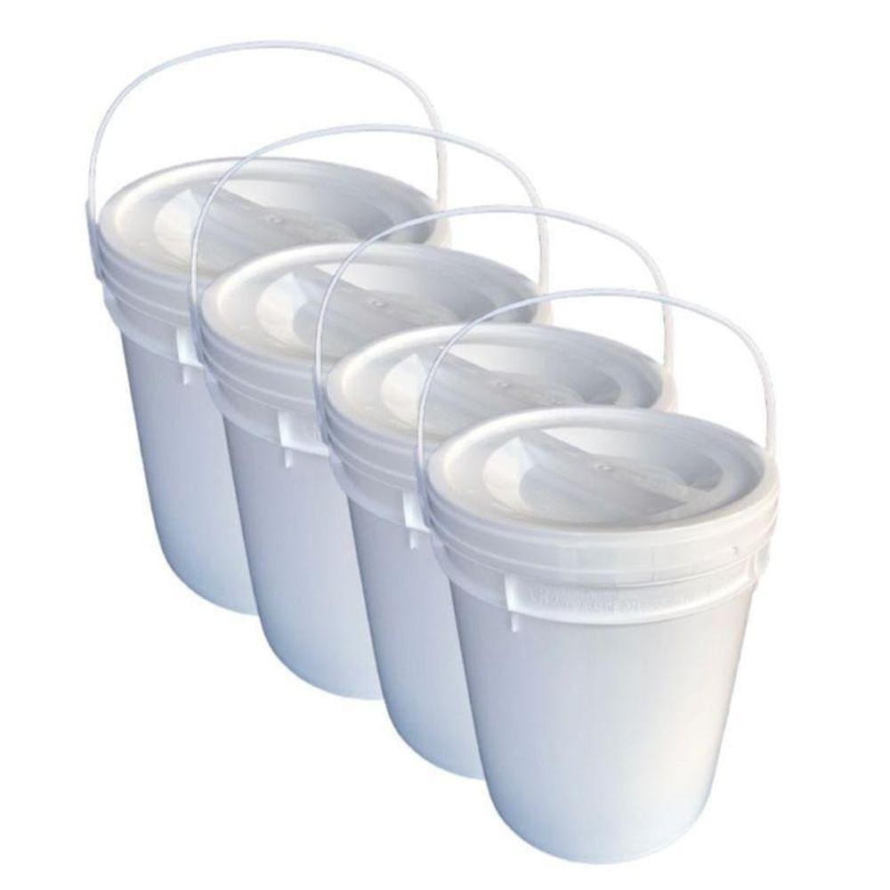 Balde Plástico 12L Tampa De Rosquear Ursinho Tupperware