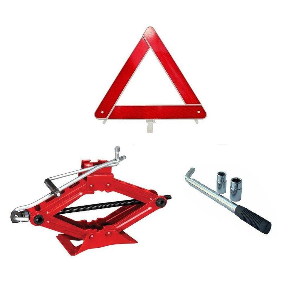 Kit Estepe Macaco Sanfona 1000 Kg + Chave Roda + Triangulo