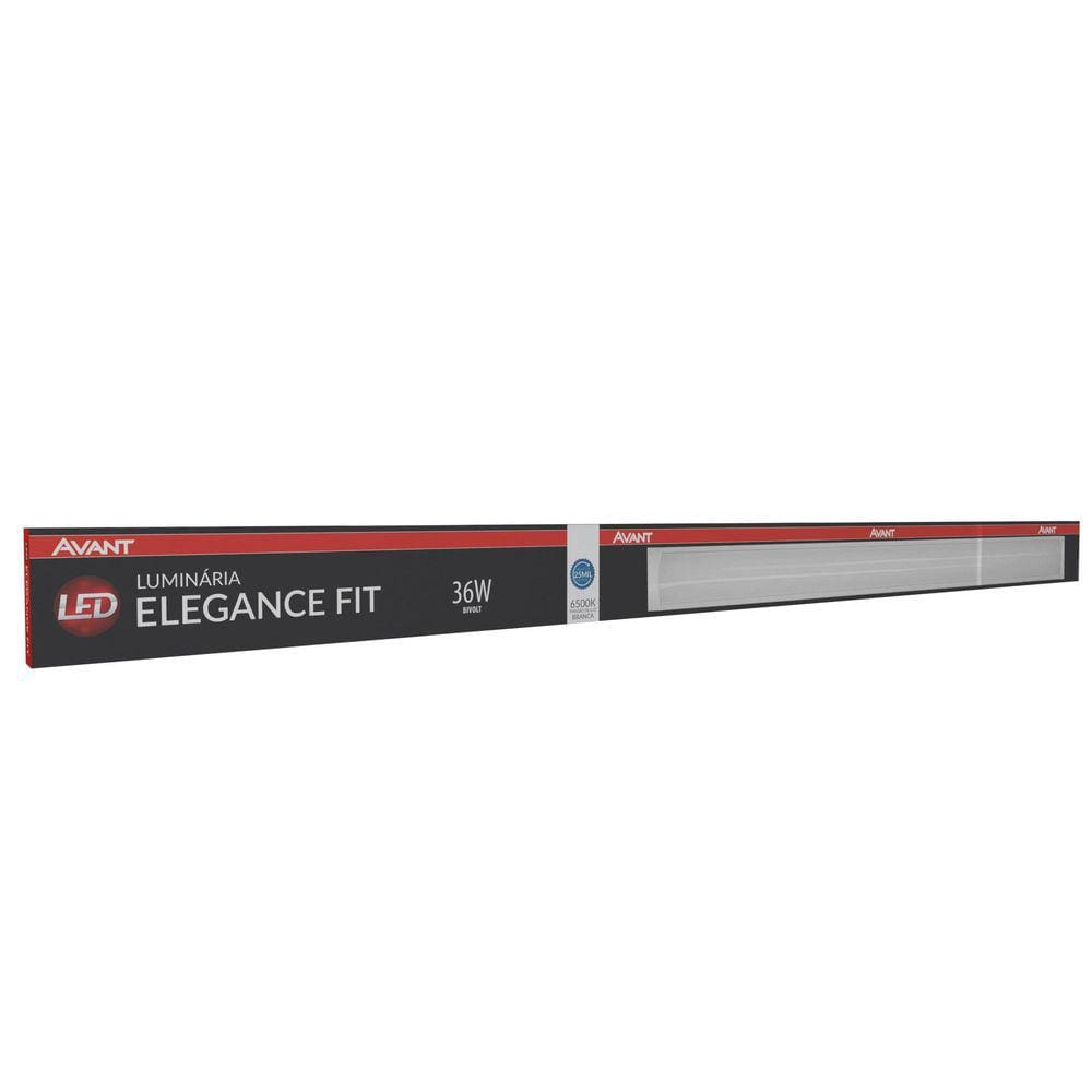 Luminárias Linear Led Sobrepor 100Cm 36W Luz Fria Avant 5Un