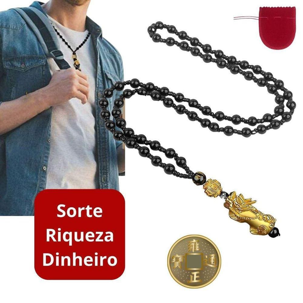 Colar Riqueza Feng Shui Pixiu Amuleto Sorte Prosperidade