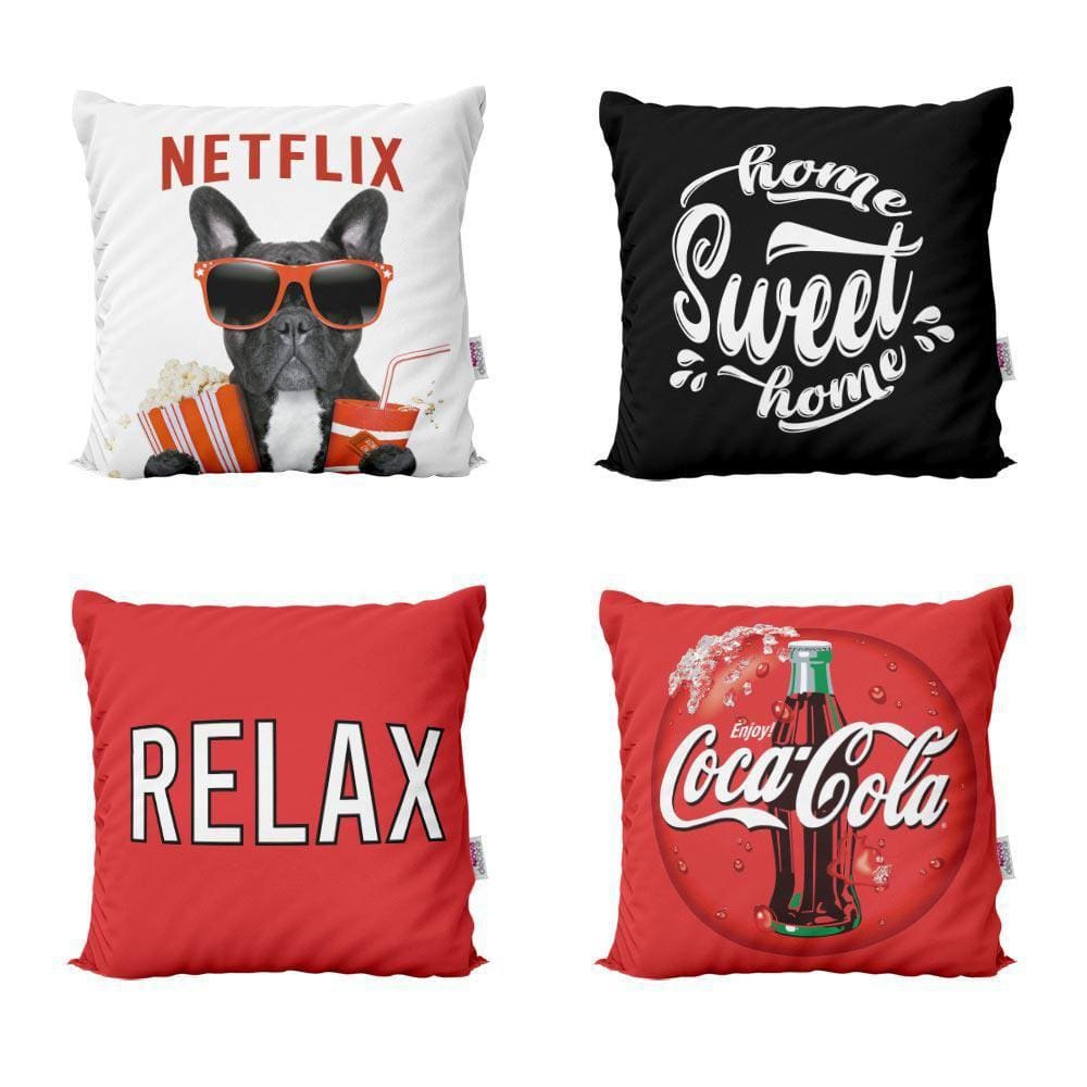 Almofadas Decorativas Netflix Home Sweet Home 40X40 Sala