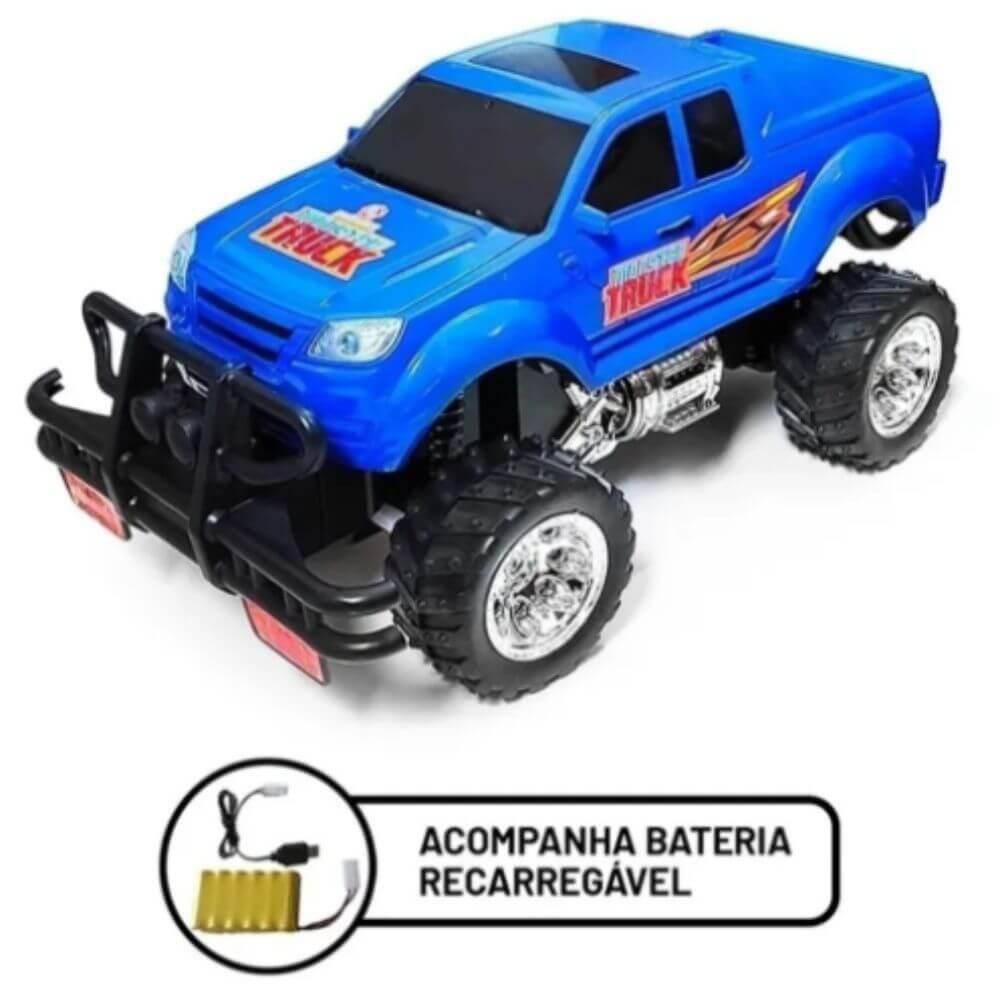 Carrinho De Controle Remoto Pickup Monster Truck Polibrinq