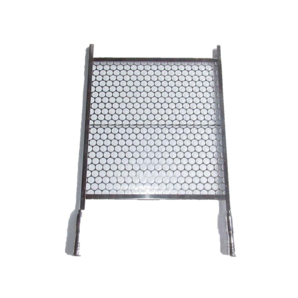 Grelha Moeda em Inox 60cm x 50cm com cabos de alumínio