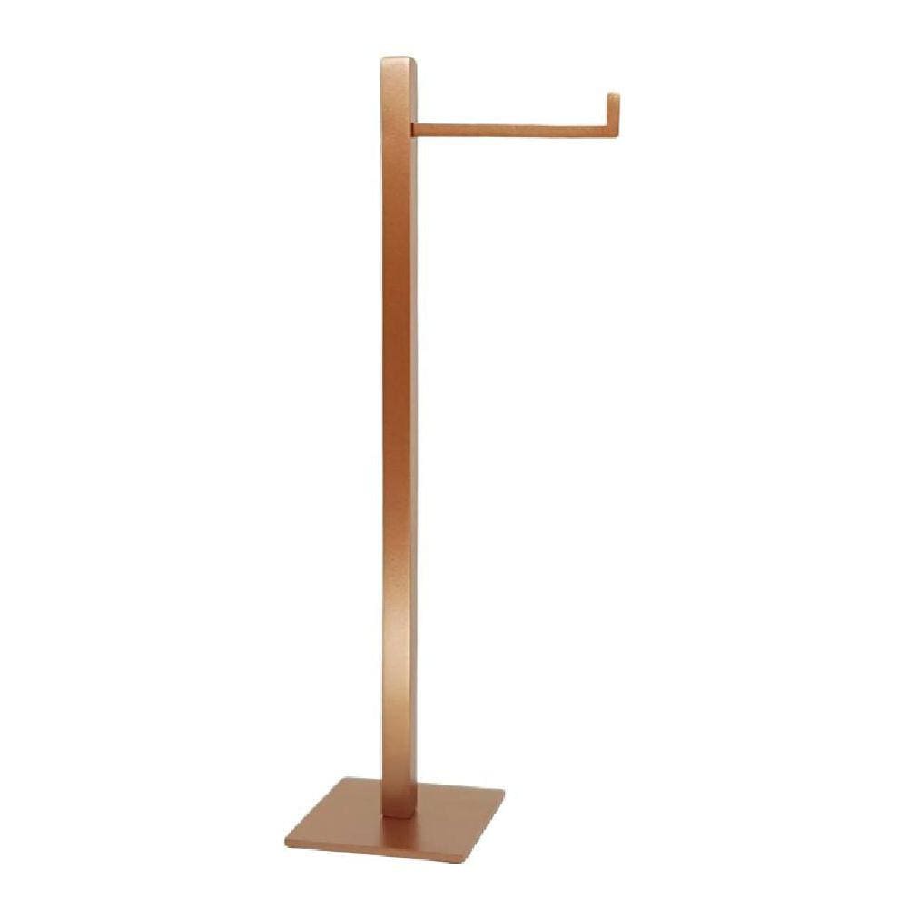 Papeleira Quadrada De Chão Rose Cobre Inox 304