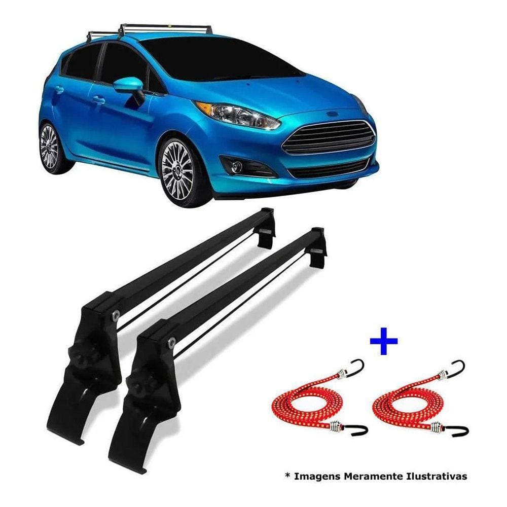 Rack Teto + 2 Elasticos New Fiesta Sedan E Hatch Ano 2013 A