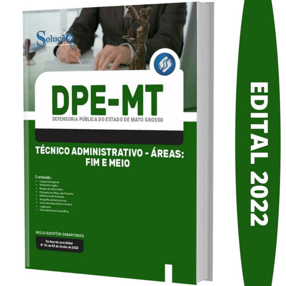 Apostila Concurso Dpe Mt Técnico Administrativo - Fim E Meio