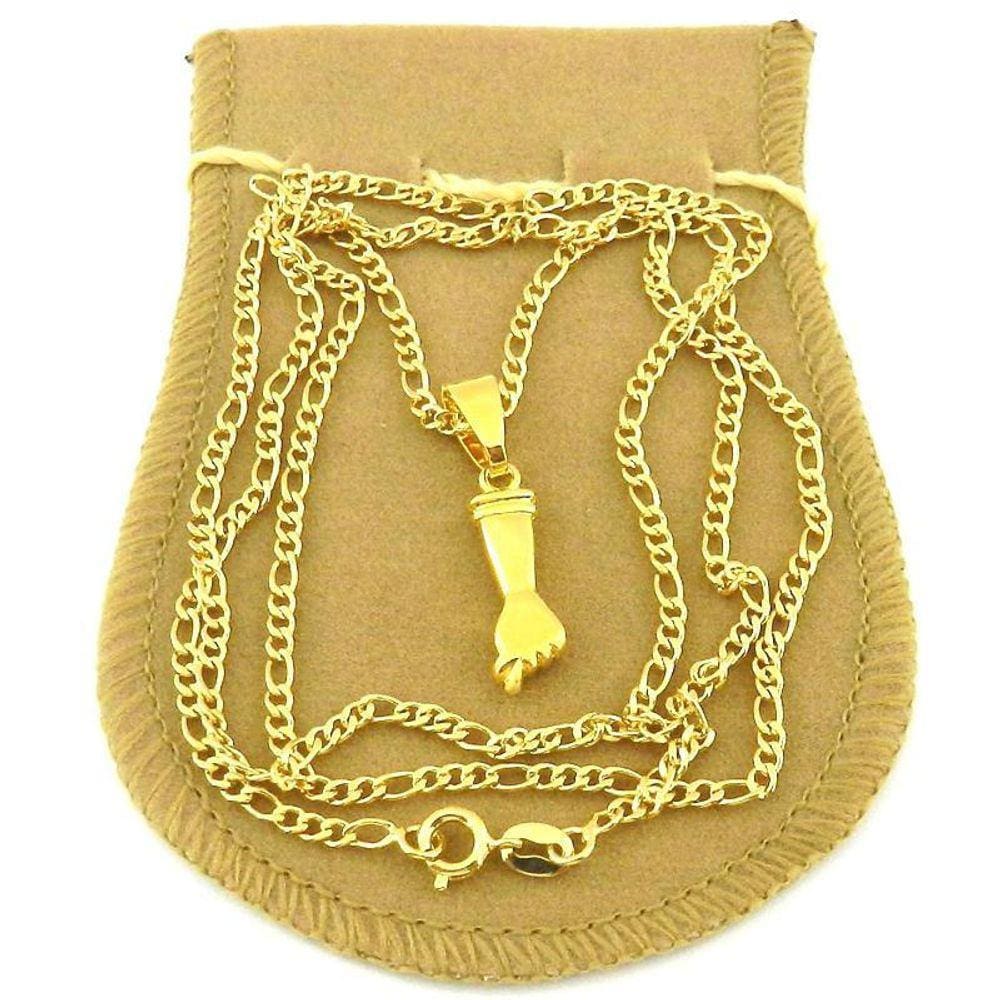 Corrente Masculina 70Cm 2Mm Figa 20Mm Folheada Ouro Cr401