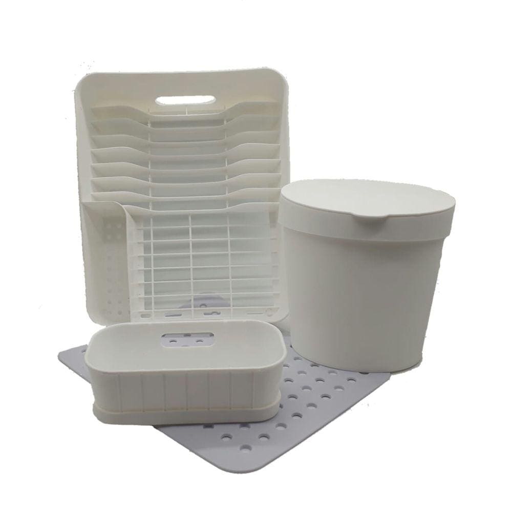 Kit de cozinha Organizador, Escorredor, Grade e Lixeira
