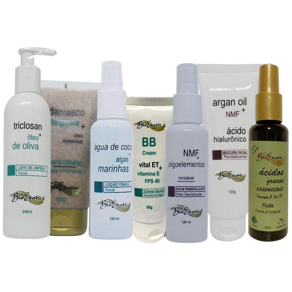 Kit Facial Para Hidratação E Nutrição Pele Seca Bioexotic