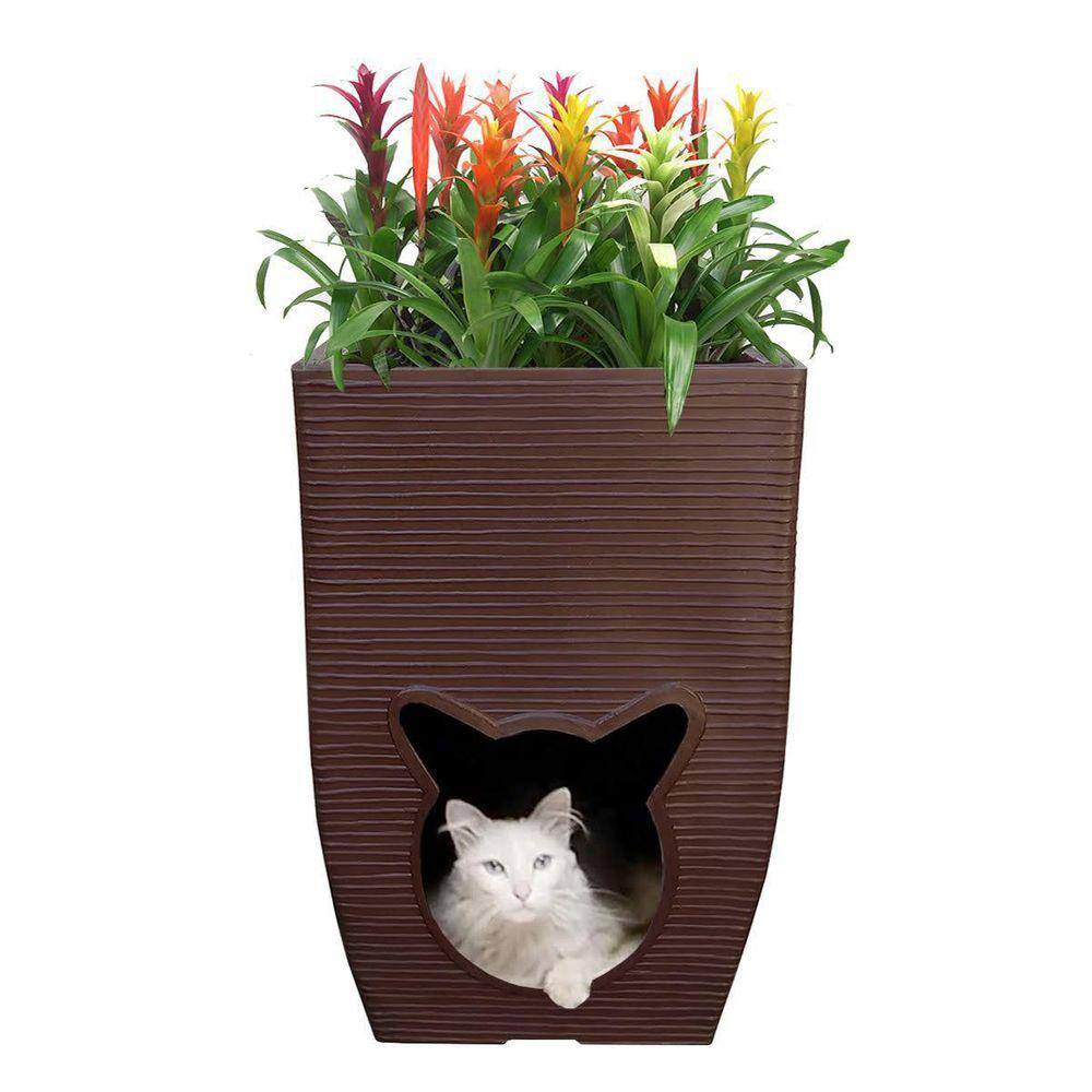 Vaso De Planta Com Caminha De Gato Pet Cat Cave 60X40 Cm