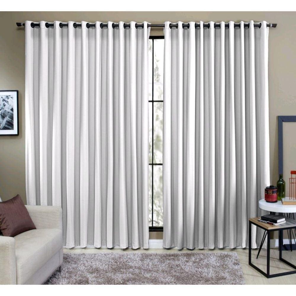 Cortina Rustica Paris Semi Blackout Flame 8,00X2,50