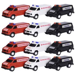 Carros de Brinquedo Carrinho Policia e Speed Tuning Amarelo