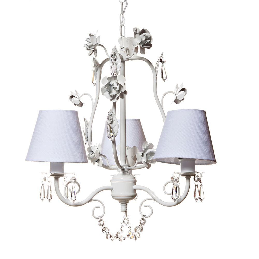 Lustre 3L Garden Branco Quarto Bebê Infantil Menina Menino
