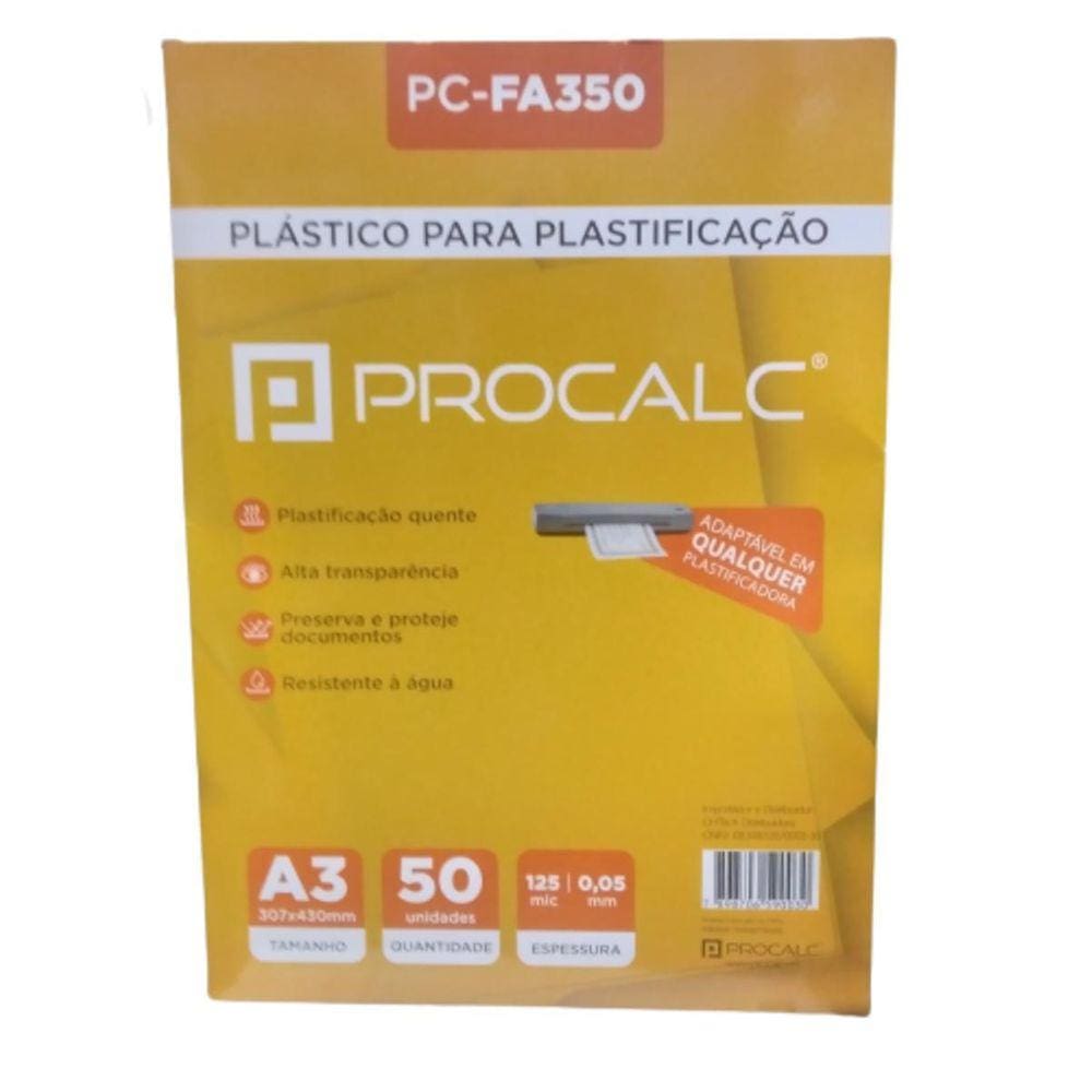 Plástico Para Plastificação Quente A3 307X430Mm Pct Com 50