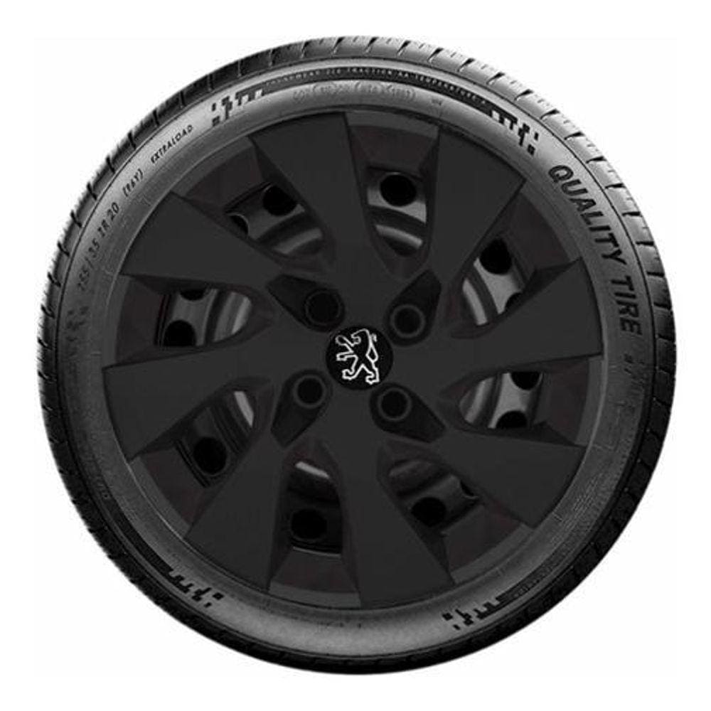 Kit Calota Peugeot 206 207 308 Hoggar Aro 15 Preta Tf195Pf