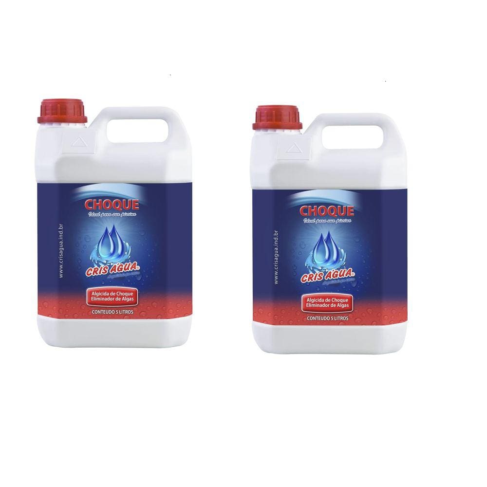Kit 2 Algicida De Choque 5 Litros Cris Água
