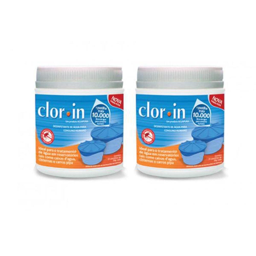 Kit 2 Clorin Pastilha De Água Consumo Humano Aquapura 10000L