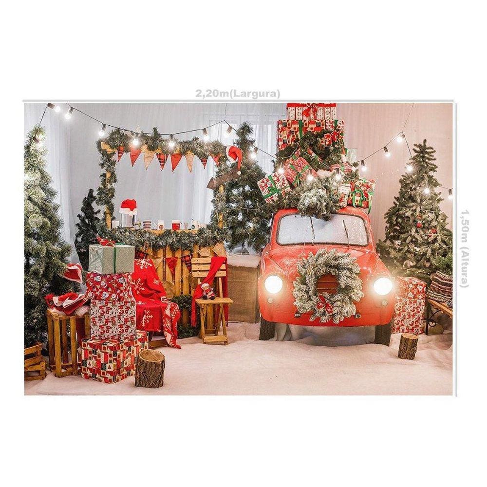 Fundo Fotográfico Tecido Sublimado Gigante 3D Natal