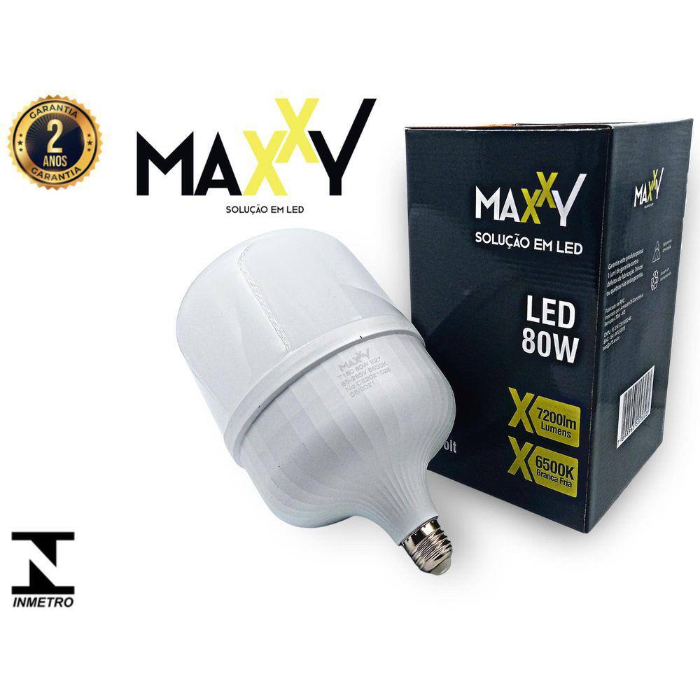 Kit 5 Lâmpadas Led Bulbo 80W Frio