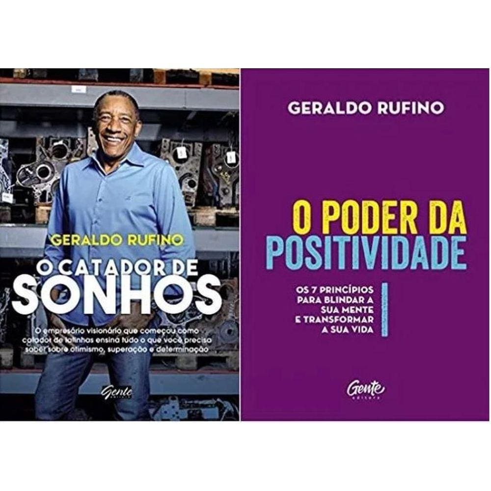 2 Livros Geraldo Rufino Catador Sonhos+Poder Positividade