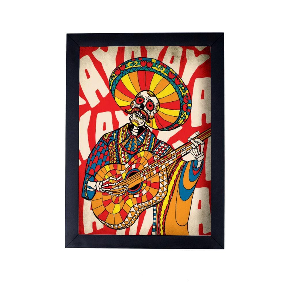 lindo presente Quadro decorativo caveira mexicana P8338