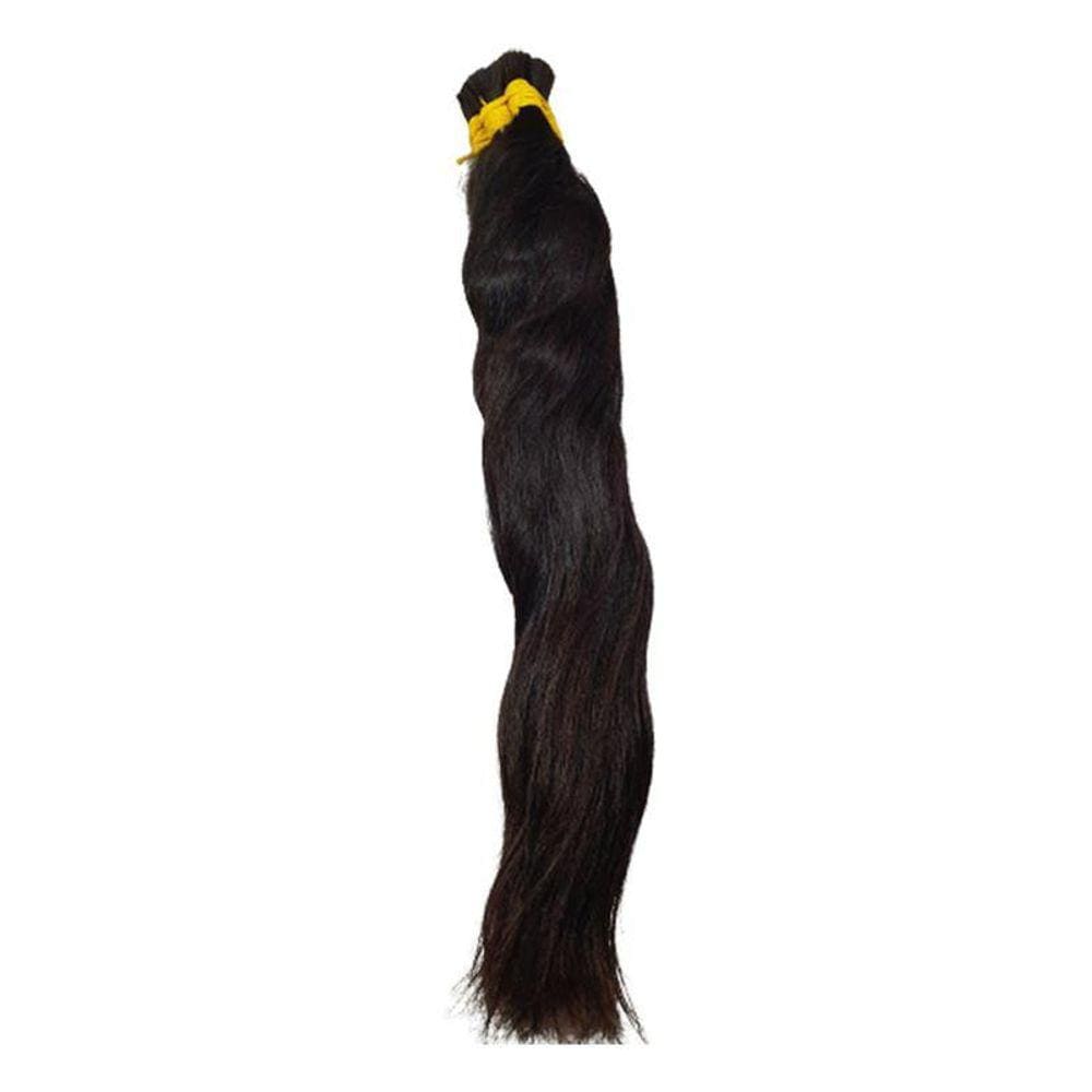 Cabelo Humano Bruto 100Gr 75Cm Castanho