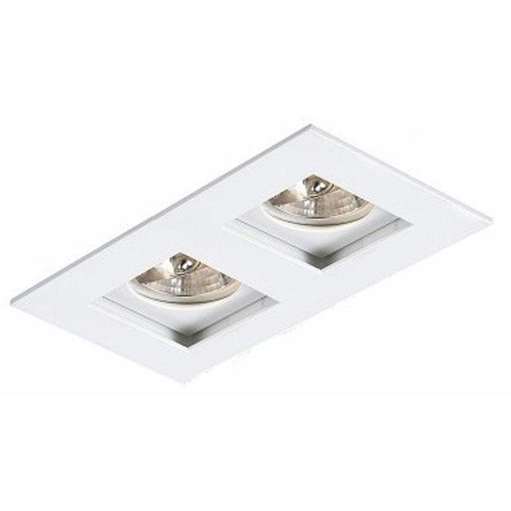 Spot De Embutir Recuado Duplo Par 20 Branco Sala Ac879
