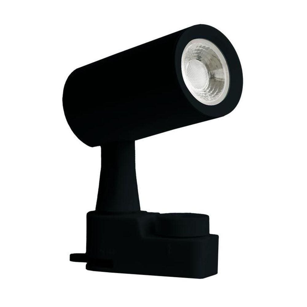 Spot Led Para Trilho 6W 6000K Cor Preto Luz Amarela Ecoforce