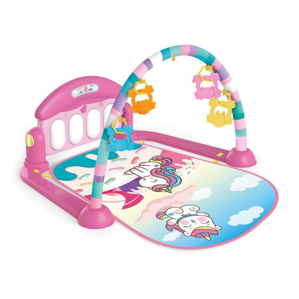 Tapete De Atividades Com Piano Musical Arco-Íris Replay Kids