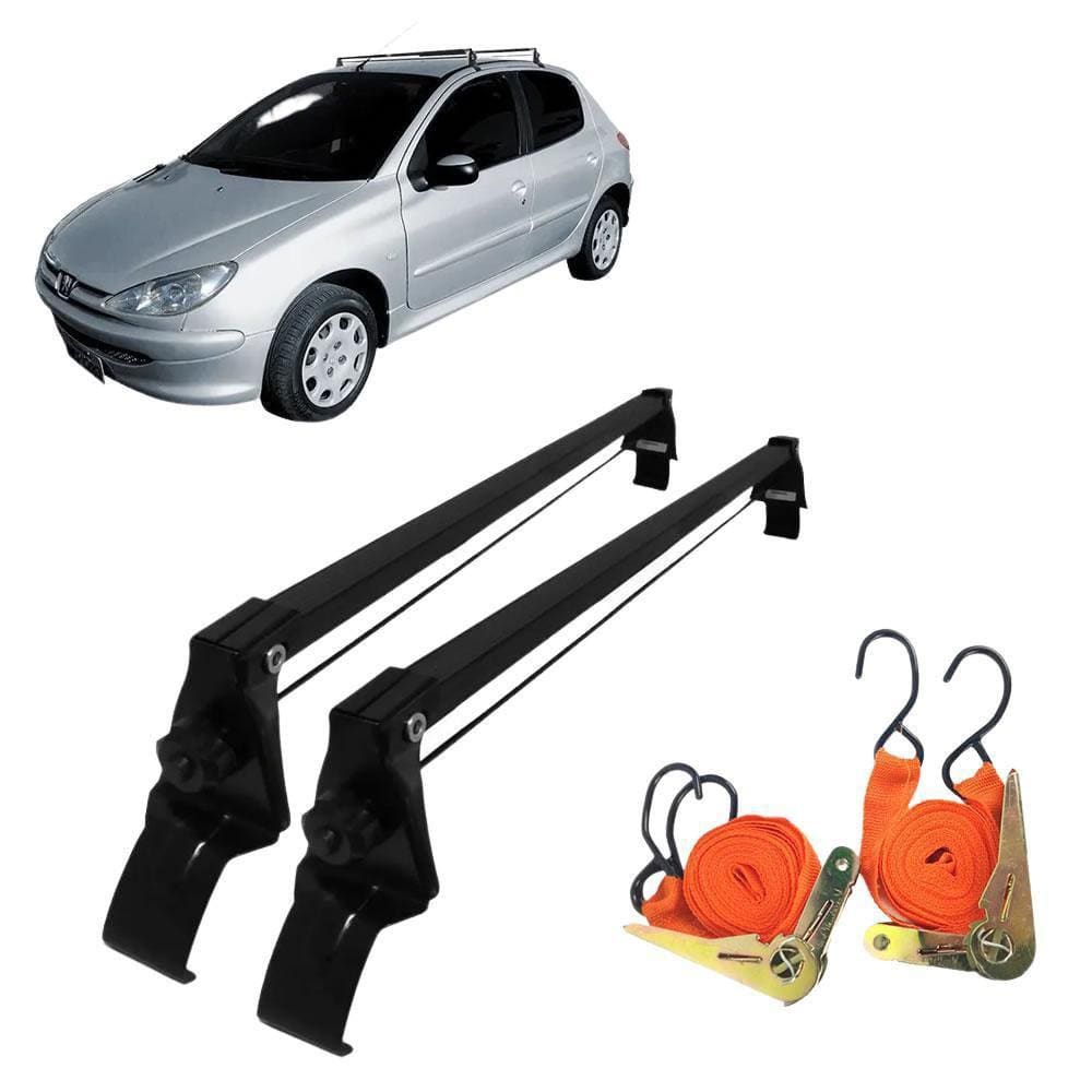 Rack Teto Peugeot 4Pts 206 207 Ano 99 A 15 + 2Cintas Catraca