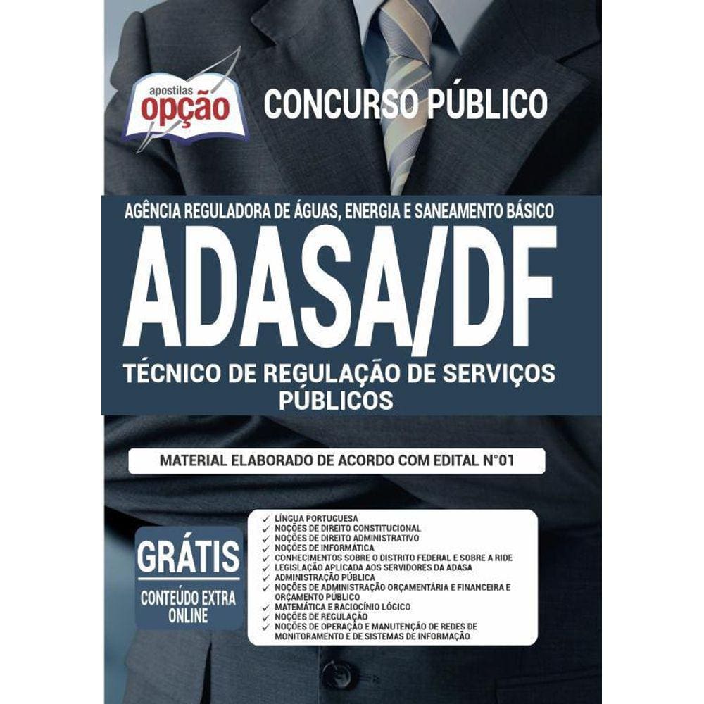 Apostila Adasa-Df 2020 - Técnico De Regulação