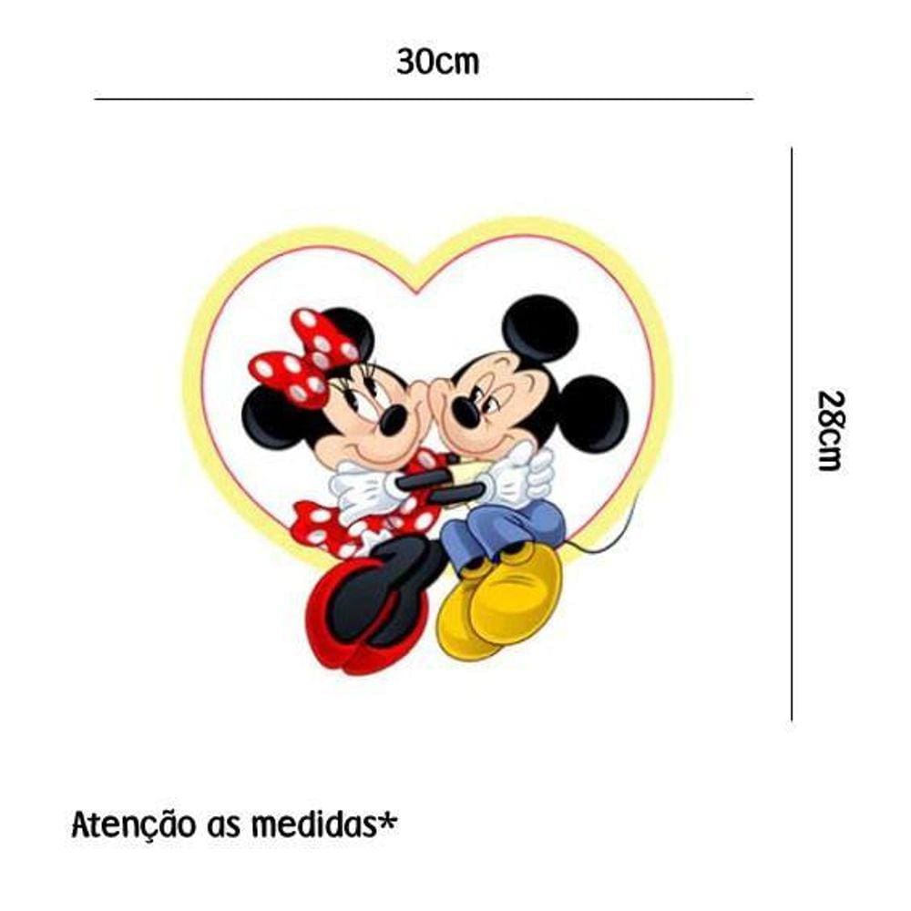 Adesivo De Parede Coração Mickey E Minnie