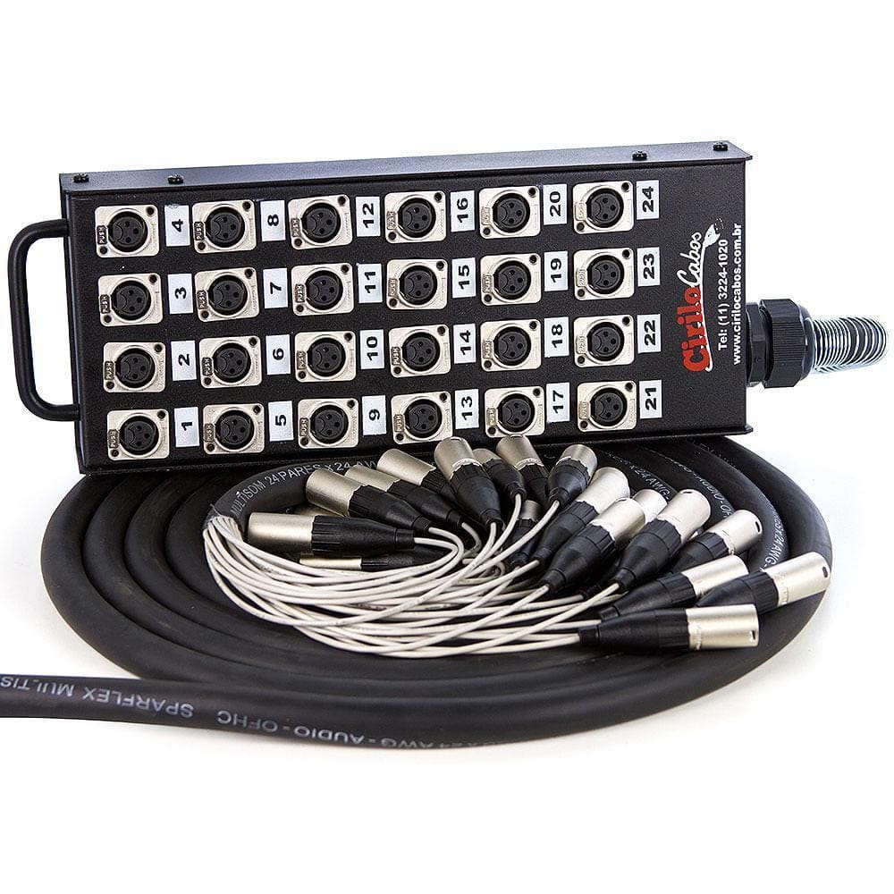 Medusa 24 Vias Com Conectores Xlr Neutrik - 20 Mt
