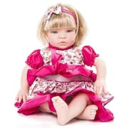 Boneca Bebe Reborn Malkitoys Silicone Isabela Girafinha 48cm - Malki toys