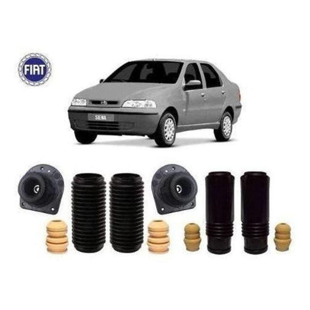 4 Kit Coxim Batente Dianteiro Traseiro Fiat Siena 2008 2009 2010 2011 2012